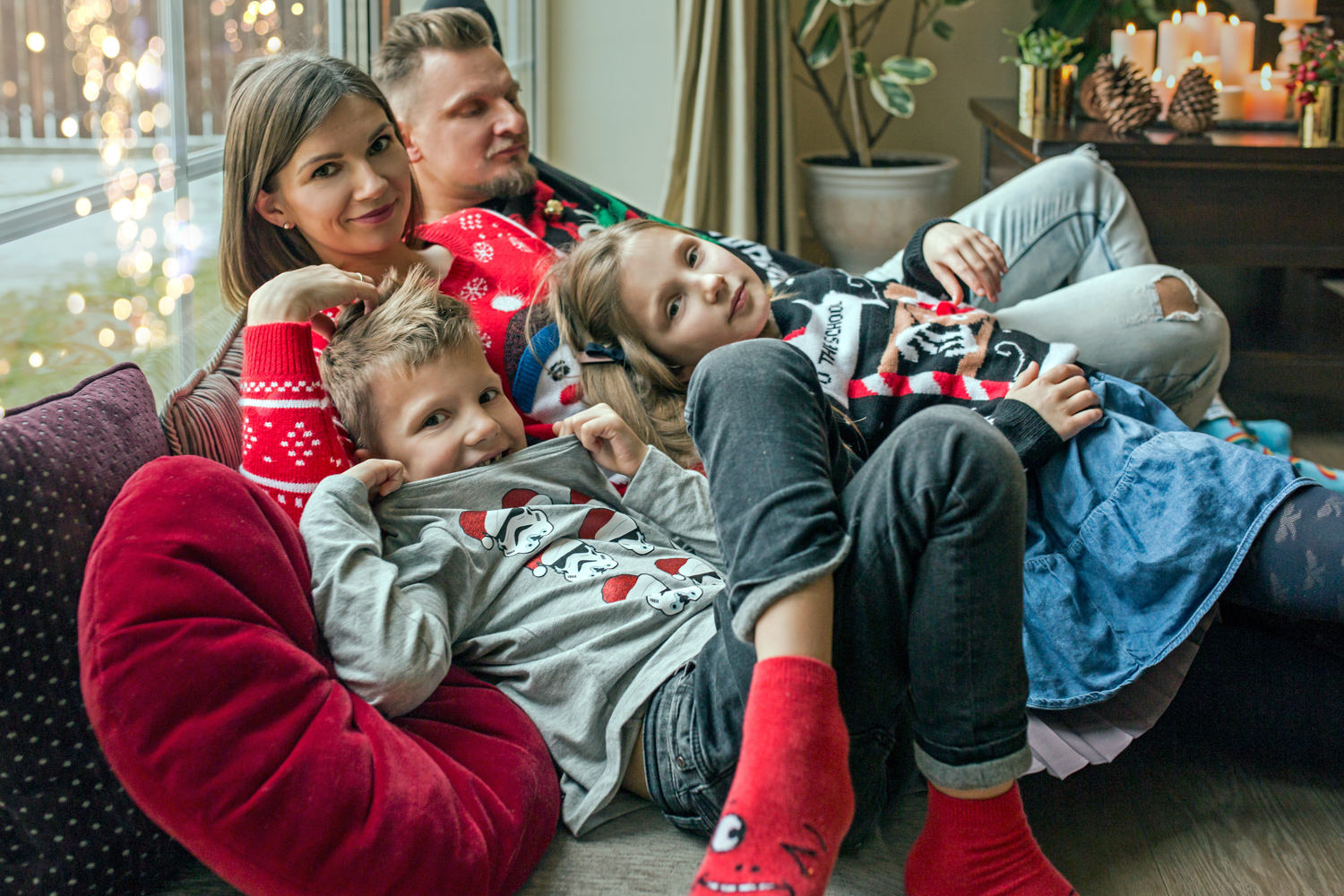 Kalėdinė šeimos fotosesija Vilniuje
